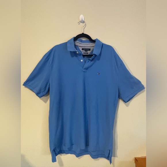 Tommy Hilfiger Mens Polo Rugby Blue Shirt XL - Picture 1 of 4